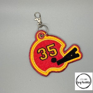 Football Helmut Bag Tag | Back to School Supplies | Customizable | Kids Lunch box | Backpack ID Tag | Diaper Bag Tag | Boy Bag Tag