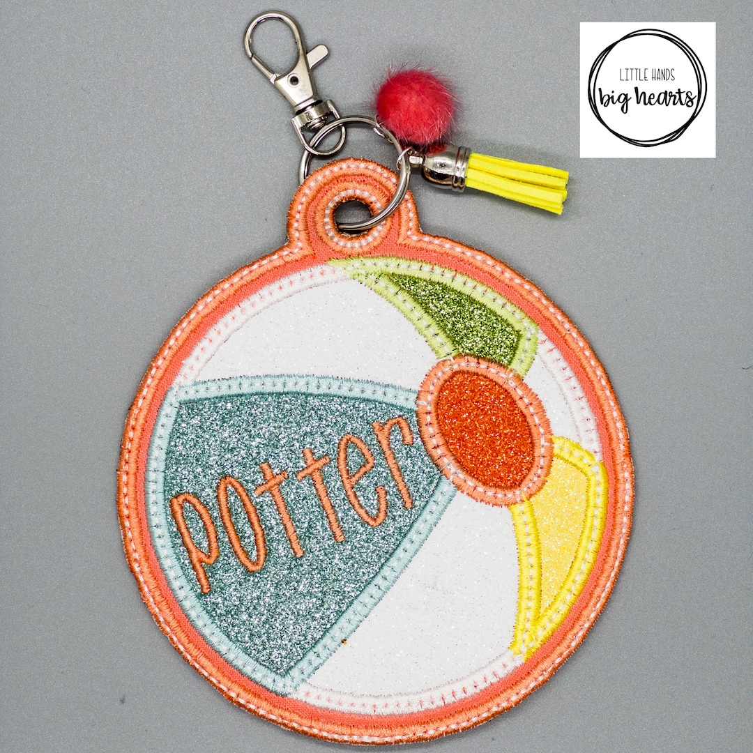 Beach Ball Name Tag for Beach Bag Beach Accessories Pool Etsy