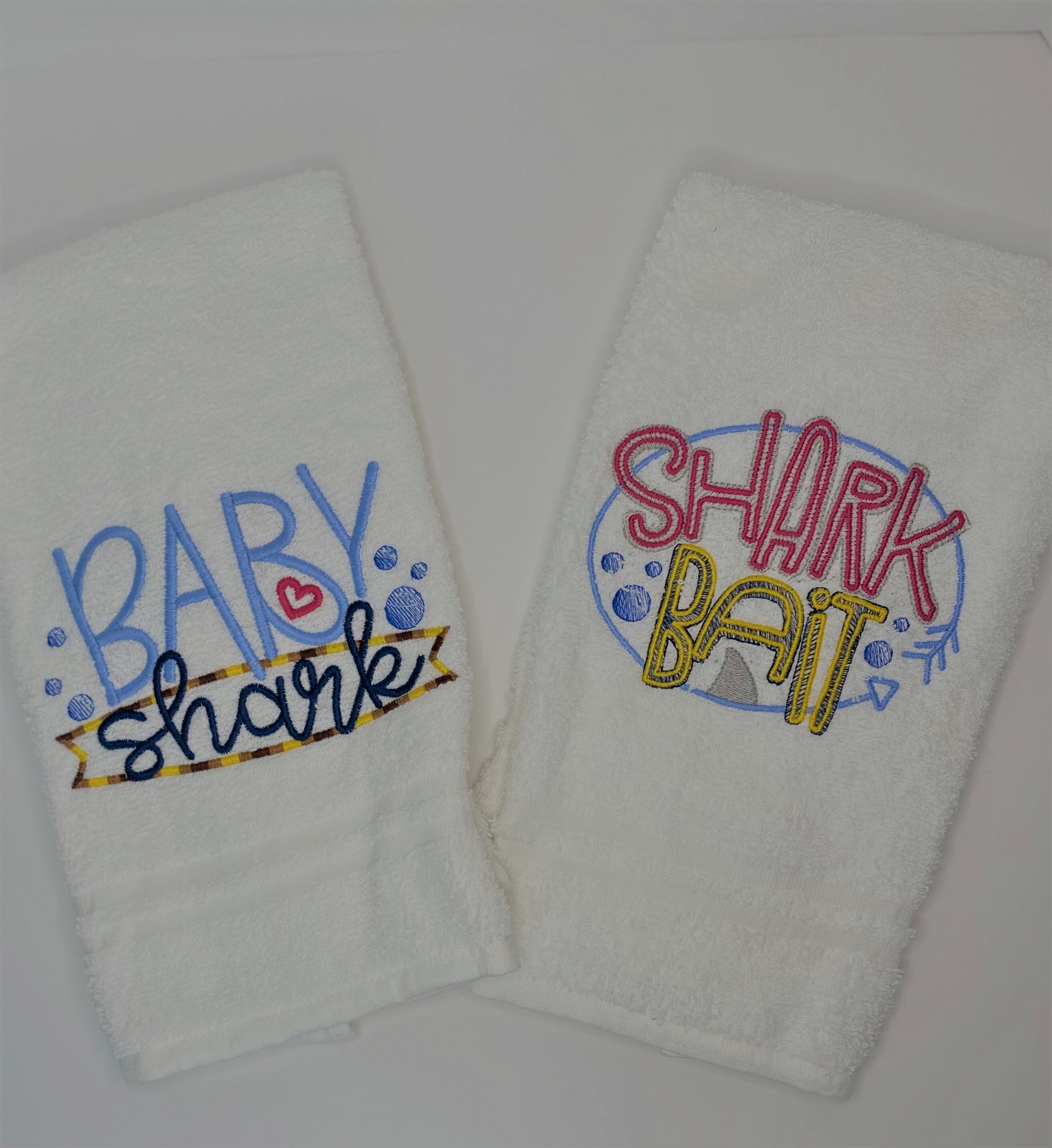 Baby Sharks Towels, Kids Bathroom Decor, Kids Bathroom Set
