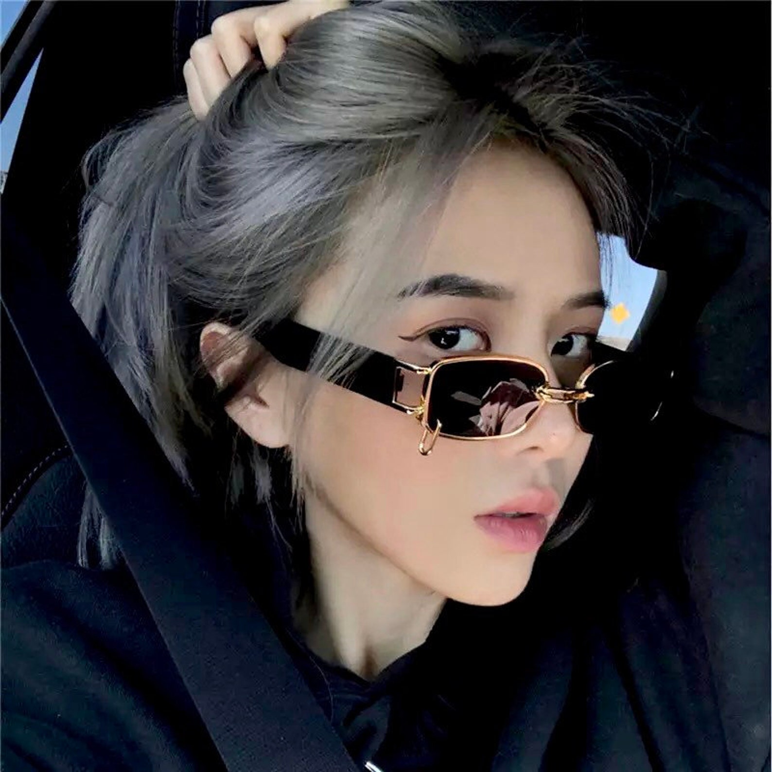 Unique Sunglasses korean fashion Classic Retro Square Etsy