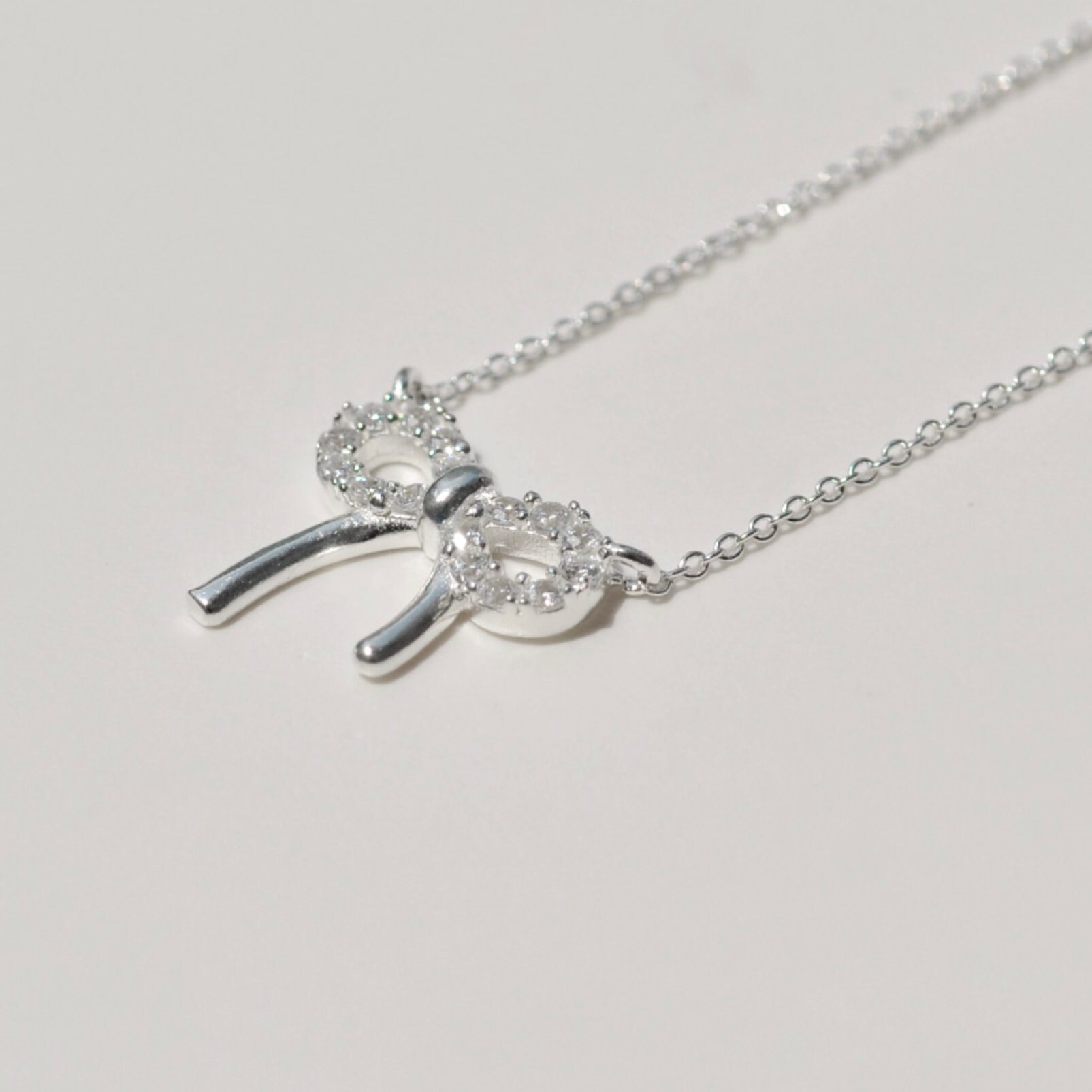Bow Necklace, Ribbon Necklace With Pendant - Etsy