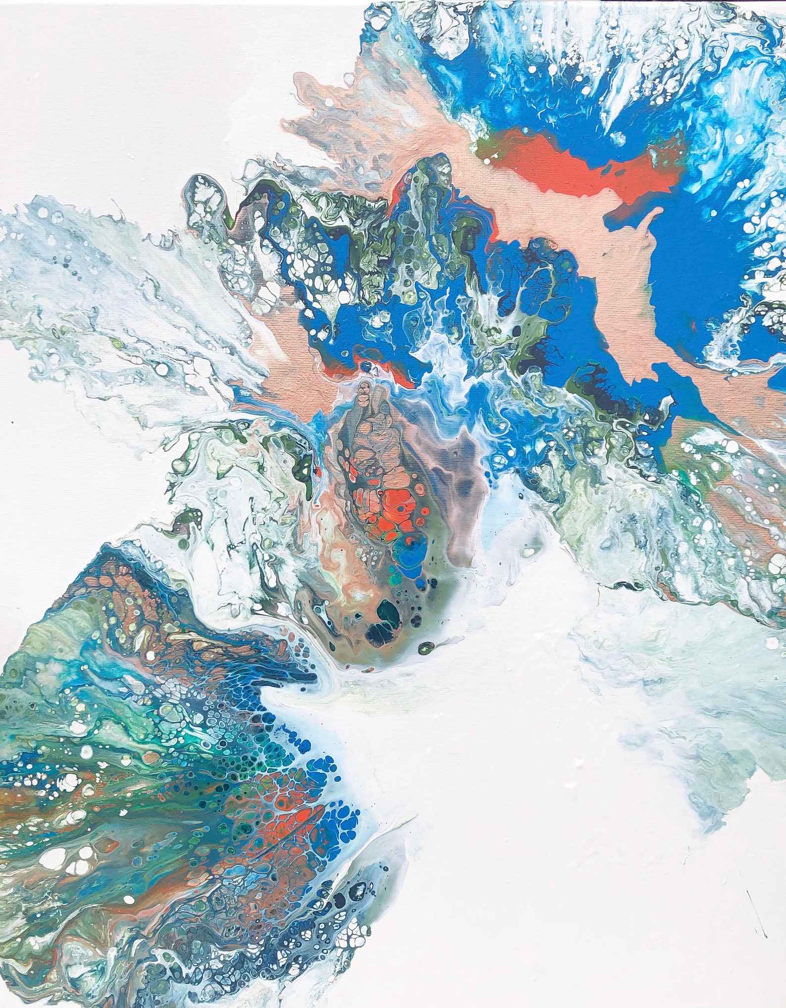 BlueOrange Abstract Wall Art Etsy