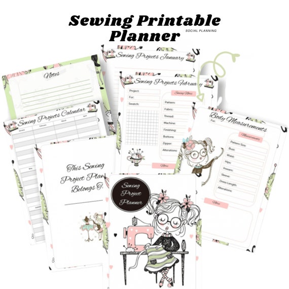 Sewing Printable Planner Sewing Planner | Etsy