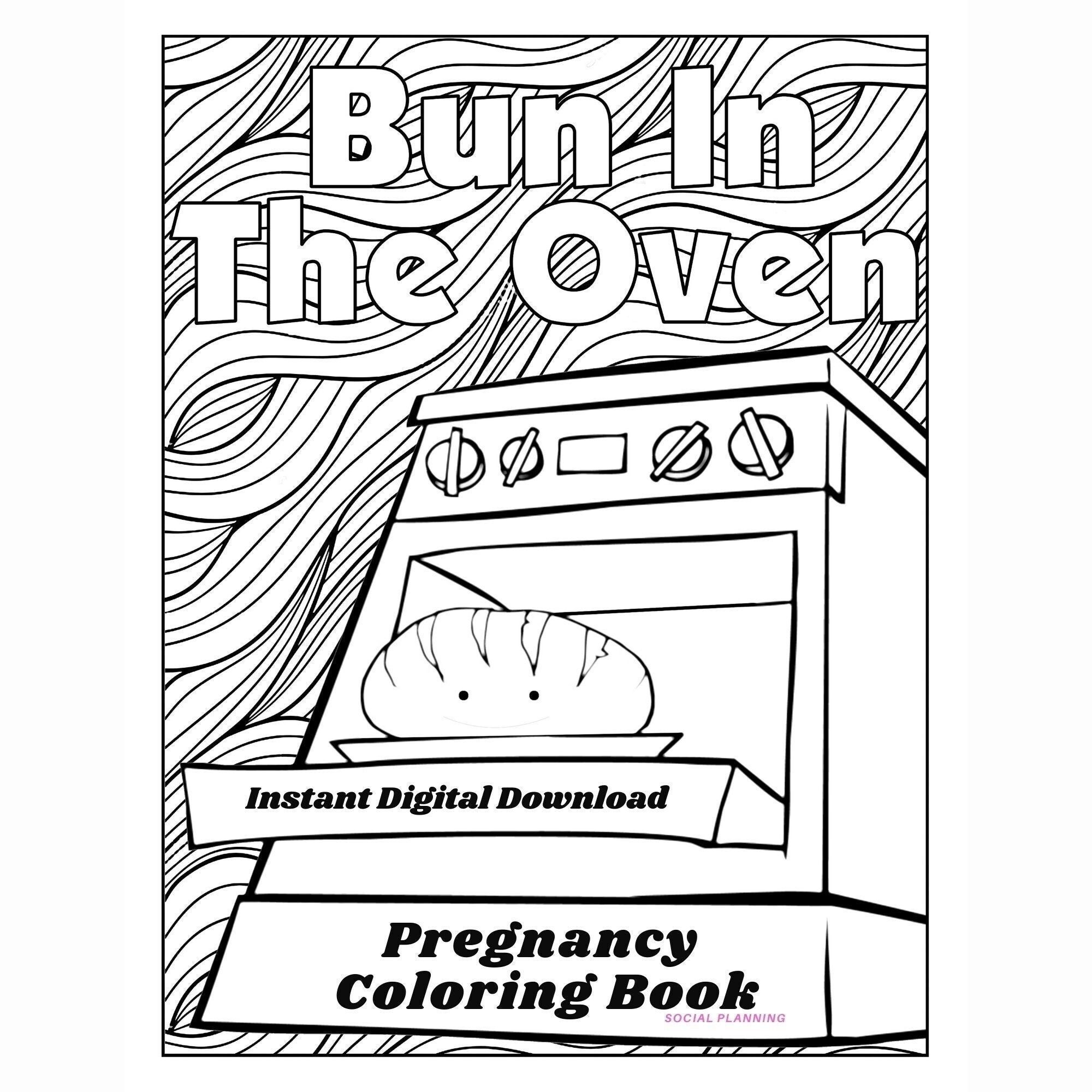 Pregnancy Coloring Pages | PDF Digital Download Printable | Coloring ...