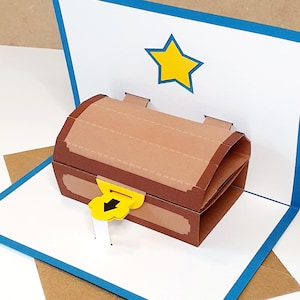 Porta carte regalo Treasure Chest - Biglietto pop-up