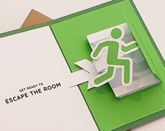 Get Ready To Escape The Room - Escape Room Inspired Pop-Up Card