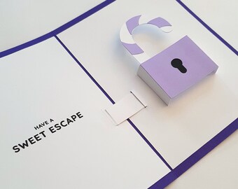 Sweet Escape Pop-Up Card - PACK OF 10 - Escape Room Inspired Greeting Card