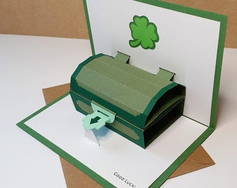 Luck Treasure Chest Gift Card Holder - Pop-Up Card