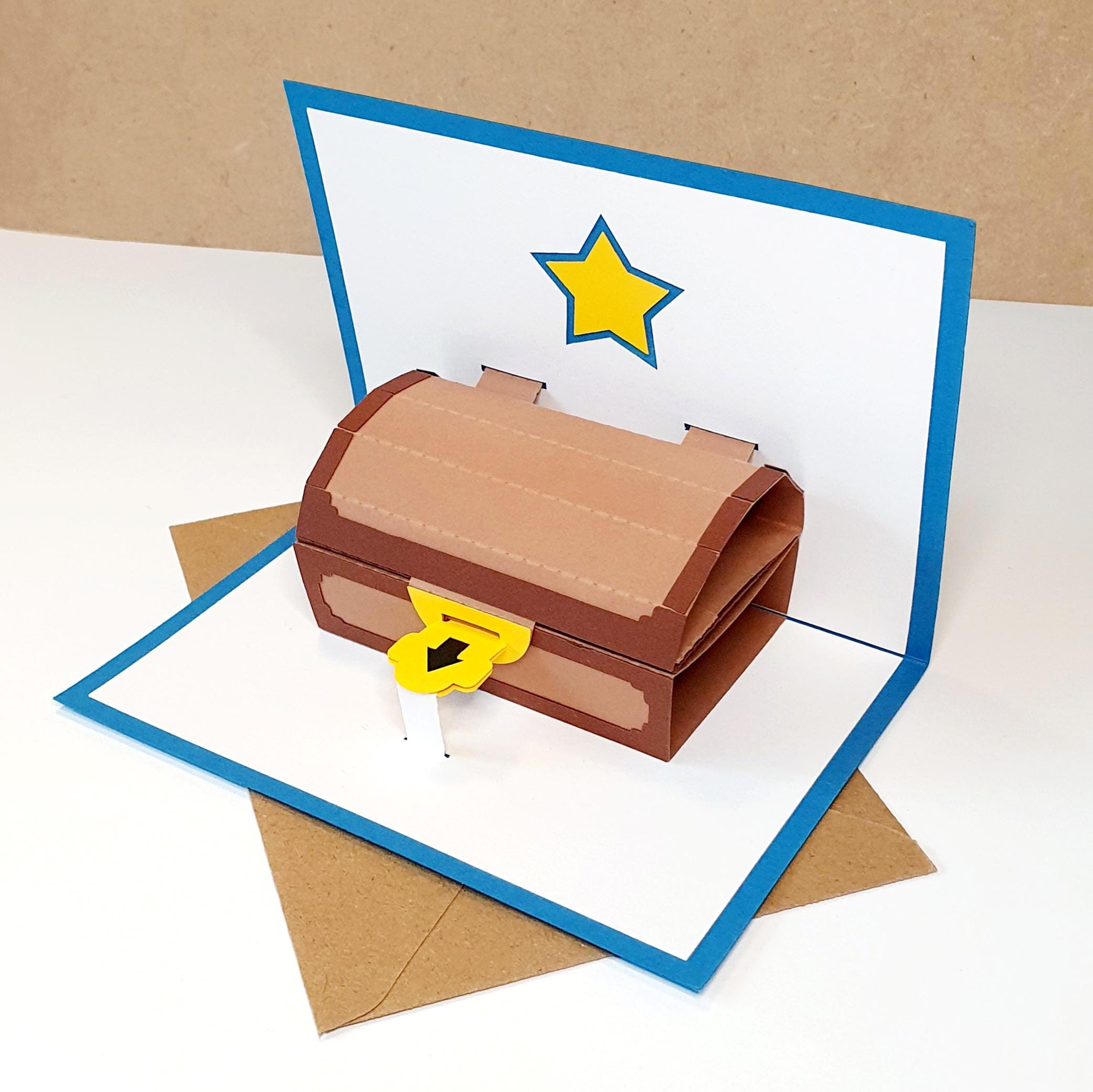 Treasure Chest Gift Card Holder - Pop-up Card - Etsy