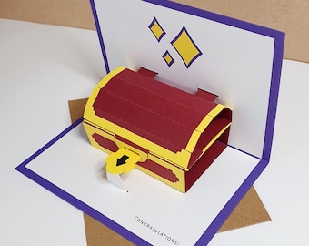 Sparkles Treasure Chest Gift Card Holder - Pop-Up Card