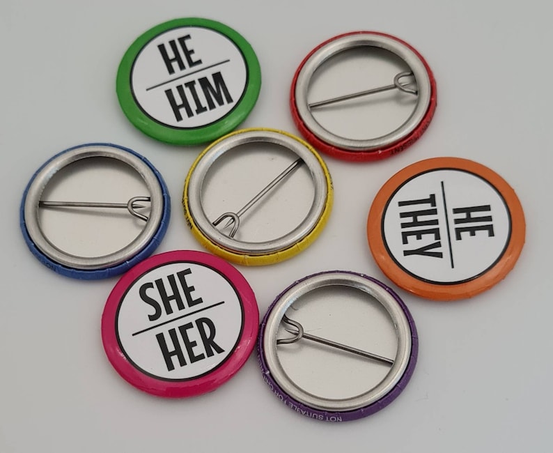 Bulk pack of pronoun pins 1 inch/25mm your choice of pronouns image 4