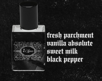 EX LIBRIS // Fresh Parchment, Vanilla Absolute, Benzoin, Sweet Milk, Apple, Nutmeg, Frankincense, Pepper, Cedar, Musk //Dark Academia Witchy