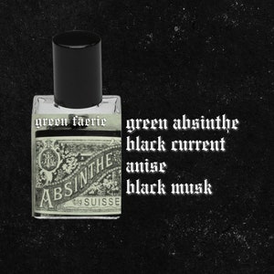 GREEN FAERIE // Green Absinthe, Anise, Cinnamon, Nutmeg, Black Currant, Blackberry, Saffron, Basil, Fennel, Wood, Black Musk, Tonka
