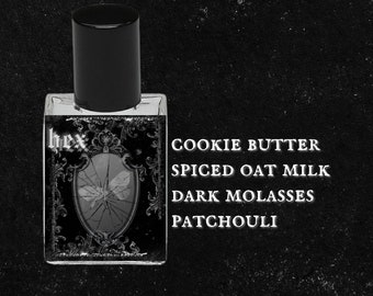 HEX // Cookie Butter, Brown Sugar, Cinnamon, Oat Milk, Patchouli, Lemon Peel, Praline Molasses, Sweet Musk // Gothic Witchy Perfume Oil