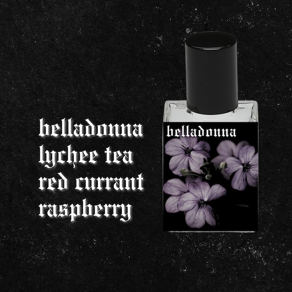 BELLADONNA // Belladonna Accord, Lychee Red Tea, Red Currant, Raspberry, Calla Lily, Oud Wood, Resins, Musk // Witchy Gothic Perfume Oil