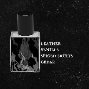 GODS & MONSTERS // Leather, Iris, Raspberry, Apple, Vanilla, Spices (Cardamom, Cloves, Saffron, Peppercorn), Cedar, Amber Musk / Perfume Oil