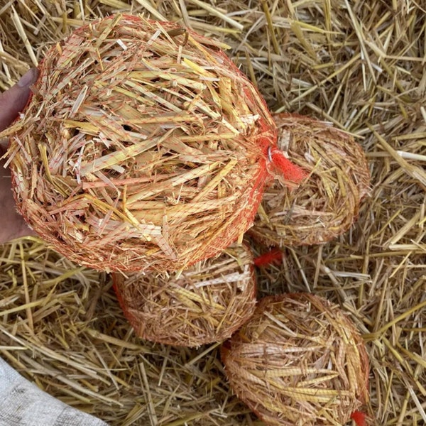 4x farm fresh barley straw mini bales for ponds with added lavender - natural algae and blanketweed inhibitor