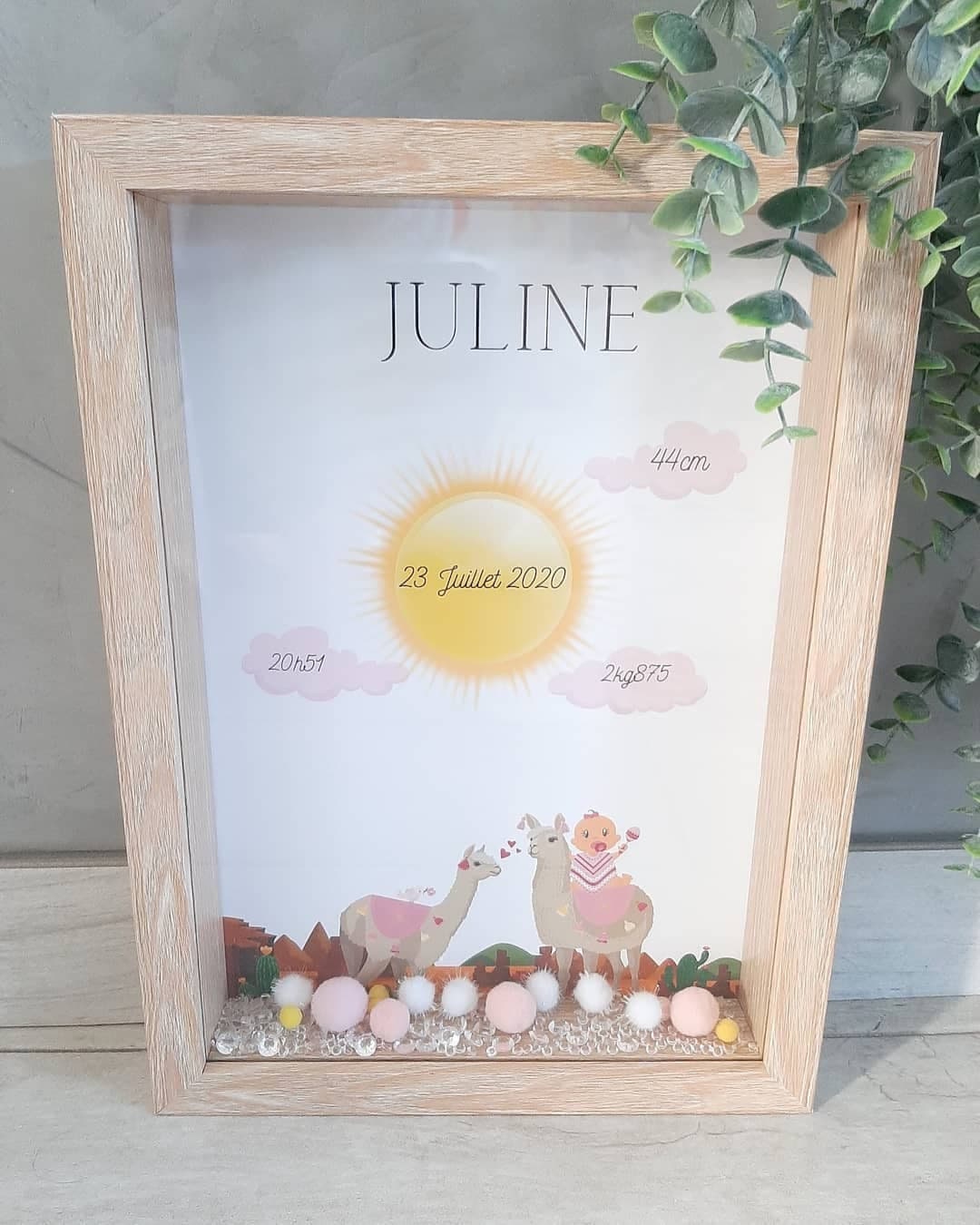 Cadre de Naissance Personnalisé