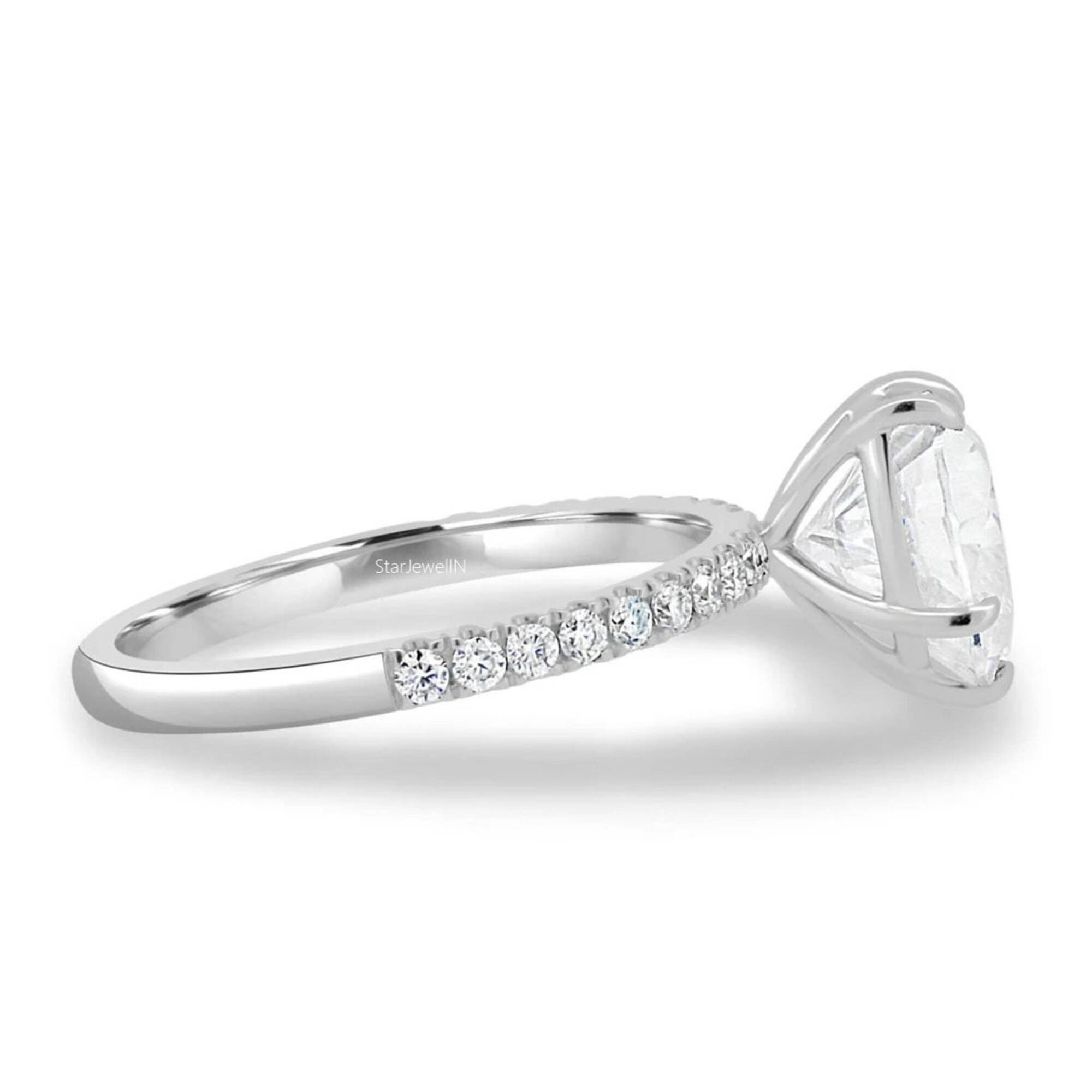 2.5 CT Heart Cut Moissanite Engagement Ring Wedding Ring