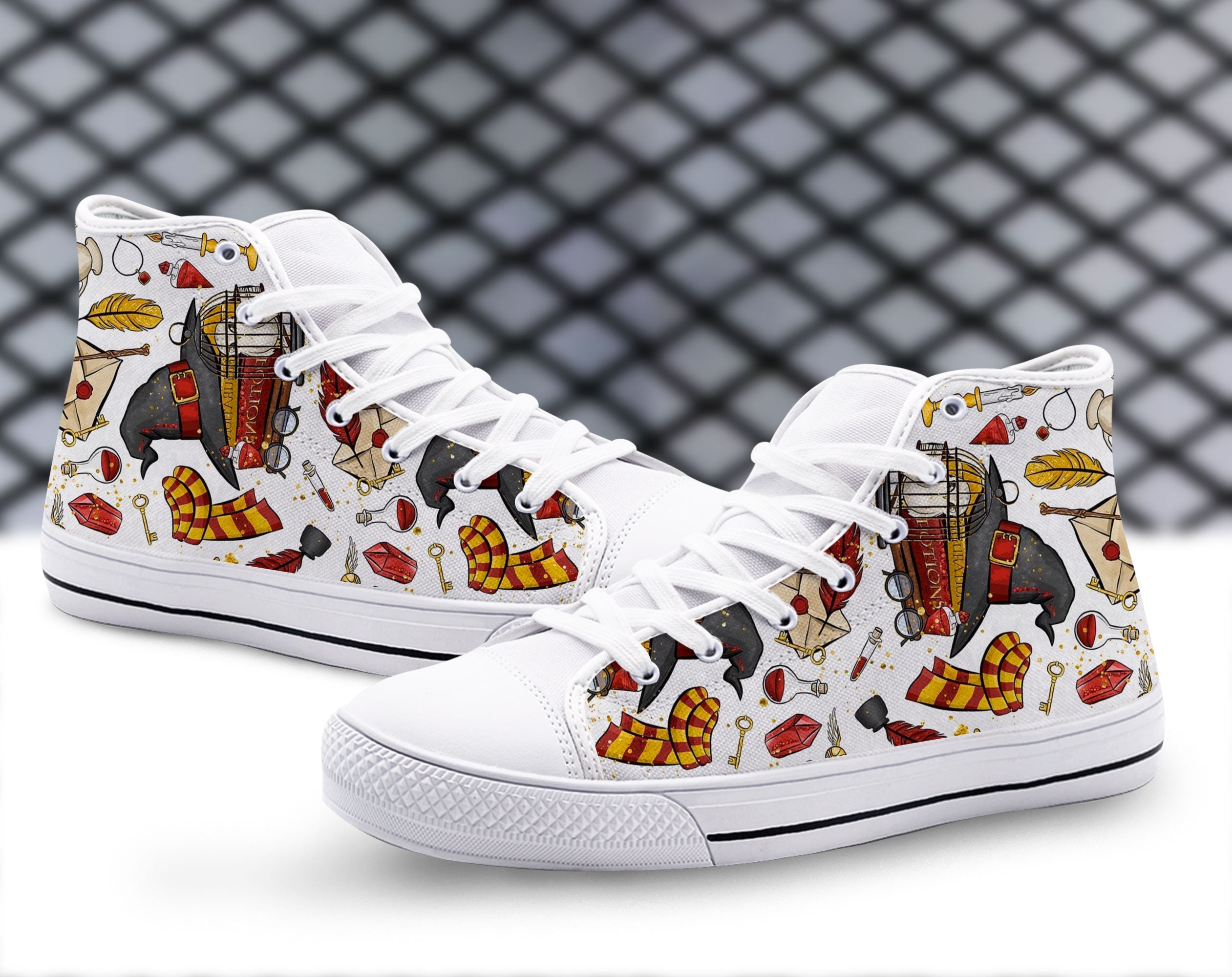 Harry Potter Custom High Top Hogwarts Custom Shoes Hermione Etsy