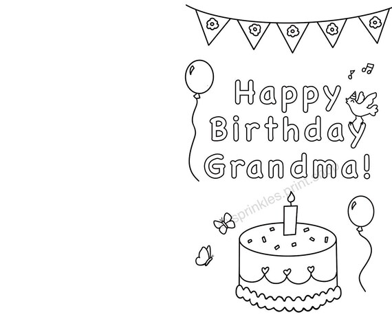 Biglietto di auguri di buon compleanno stampabile per la nonna: motivo di piastrelle siciliane (download digitale) - Italia