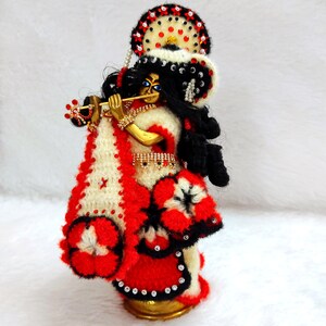 Handgefertigtes Krishna Kleid mit Dhoti - Traditionelles Krishna Poshak Outfit, Krishna Wollkleid, Krishna Winterkleid, Krishna Shringar