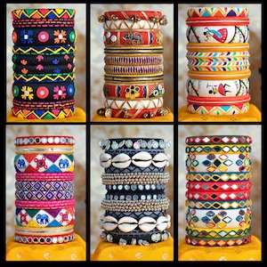 Bunter Navratri-Armreif, Boho-Schmuck, individueller Schmuck, personalisierter Schmuck, Boho-Schmuck, Boho-Armband, Festival-Geschenke, ihre Geschenke