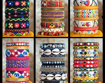 Colorful navratri bangles, bohemian jewelry, custom jewelry, personalized jewelry, boho jewelry, boho bracelet, festival gifts, her gifts
