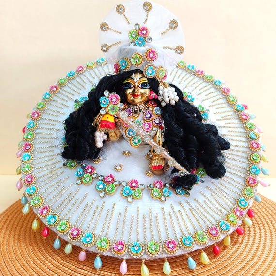 designer laddu gopal dress White Dress, Handmade Lord Krishna Poshak for Spiritual Gift Cotton Hooded Beach Towel edit: party aw436 This traditional handcrafted combo Size:2-Small Red