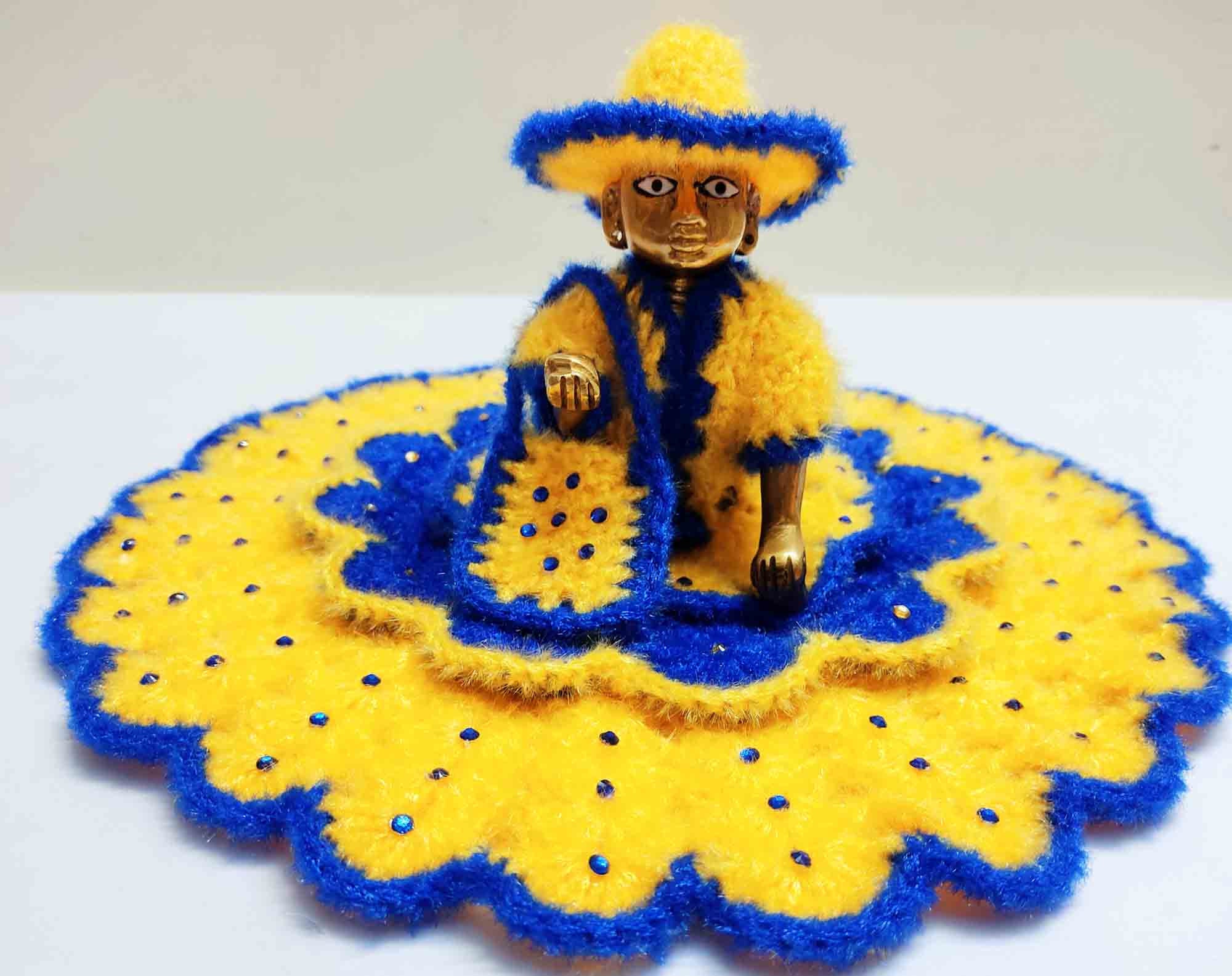 Handmade Woolen Poshak | Kanha Winter Dress, All Sizes