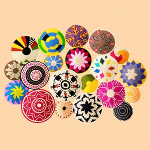 Wandkörbe, Korbwand, Boho Wand, Boho Wandkunst, Boho Wanddekor, Wandbehänge, Wandbehang, Boho Wand, natürliche afrikanische Körbe