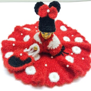 Mickey Mouse Bal Gopal Dress With Matching Purse and Cap | Kanha Ji Winter Attire with Cartoon Theme | Laddu Gopal Woolen Dress