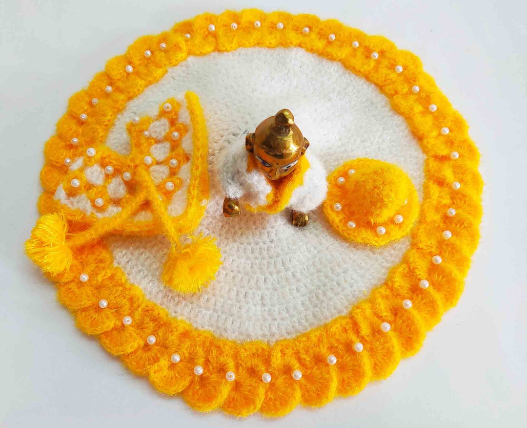 Ladoo Gopal Woolen Dress With Poncho/blanket, and Cap