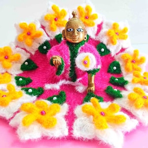 Elegant Kanha Ji Dress | Laddu Gopal Poshak for Sizes 0-7 | Bal Gopal and Krishna Dress
