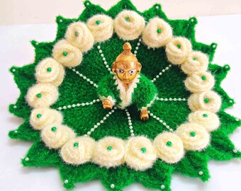 Ladoo Gopal Woolen Dress With Poncho/blanket, and Cap