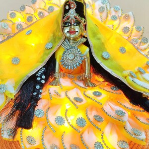 LED Light Two-in-One Radhe Radhe Kanhaji Dress with Mukut, Bansuri and a Surprise Gift main image 0