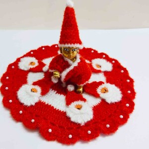 Christmas Special Kanha Ji Dress | Laddu Gopal Christmas Dress | Bal Gopal Santa Claus Dress for Christmas | Kanha Ji Winter Dress |