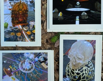 Set di biglietti bianchi Altare di Mesa CONTATTO Cerimonia della tradizione Pachakuti Mesa 2015 Oscar Miro-Quesada, fondatore (CON-5)