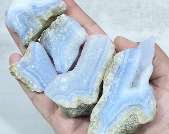 Raw Blue Lace Agate Chunks , Natural Blue Lace Agate , Crystal Gift , Raw Blue Chalcedony , Home Decoration , Engergy crystal