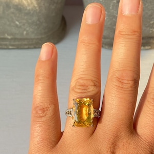 Natural Citrine Ring , natural Citrine Engagement Ring , November Birthstone Ring , Best Mothers Day Gift , Natural Gemstone Ring