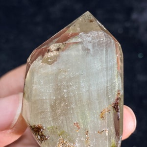 Incredible Garden Quartz Tower, Lodolite Tower , Stunning Clarity, Friends Gift ,Birthday Gift ,Healing Crystals, Lodolite Phantom Quartz