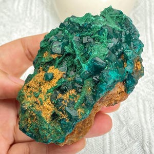 Natural Stunning Green Dioptase Cluster, Mineral Specimen From Congo, Crystal Cluster, Crystal Collection, Raw Quartz, Dioptase Collecting