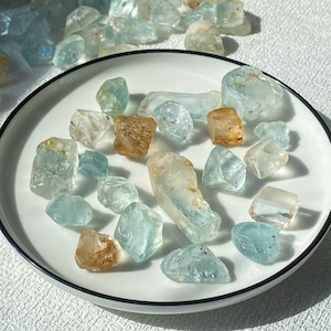 Natuurlijke blauwe topaas november geboortesteen, ruwe topaas ruw voor het maken van sieraden, edelsteenbenodigdheden voor ambachtslieden, woondecoratie