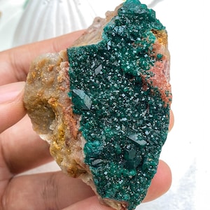Natural Stunning Green Dioptase , Mineral Specimens From Congo,  Green Dioptase Specimen, Excellent Dioptase, Rare Collector’s Gem