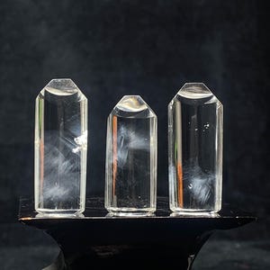 Natural Mini Crystal Blue Needle Tower , Invisible Wings , Crystal Blue Needle , Blue Angel Feather Quartz , Crystal Double Terminated