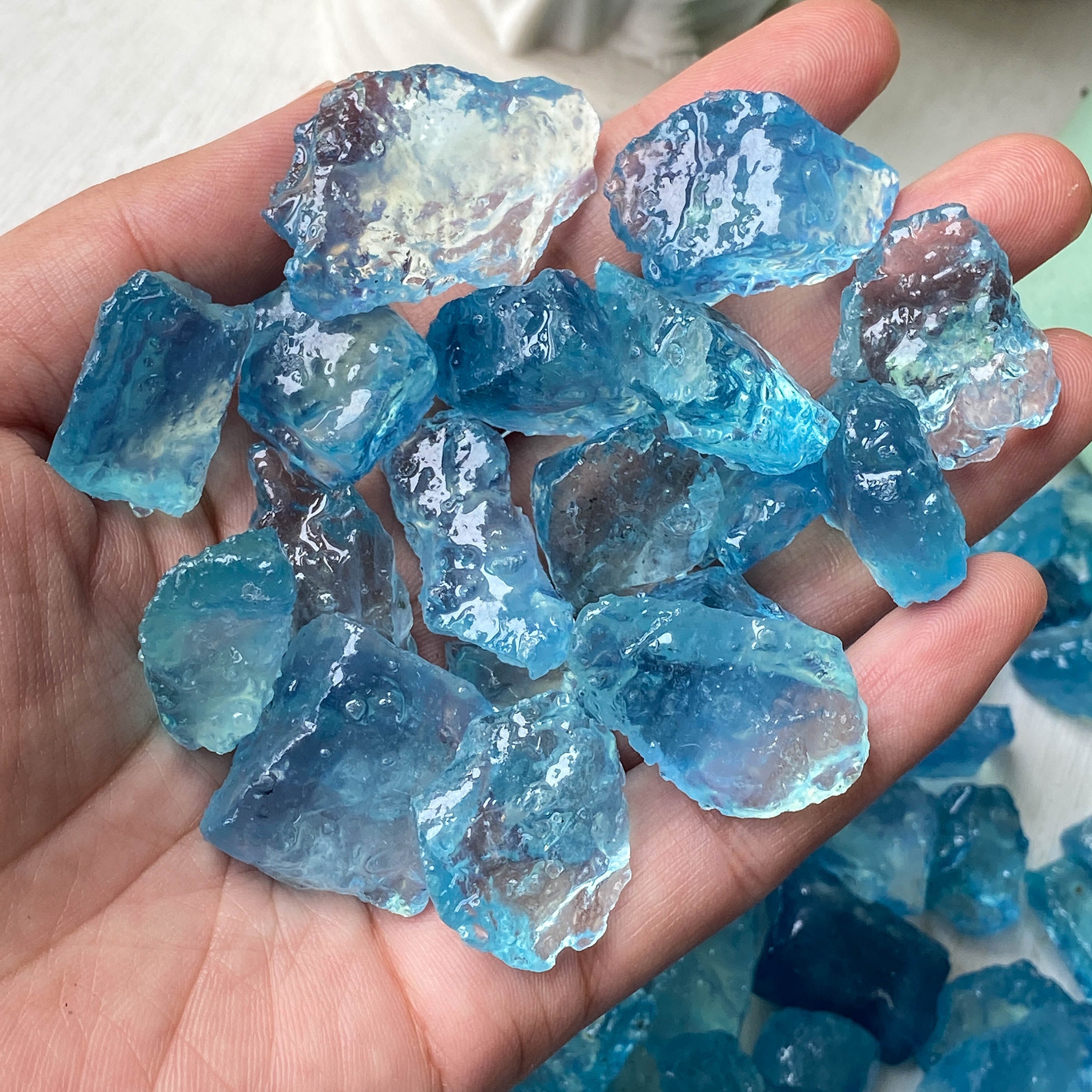 14kgf *Raw Rough Aquamarine & Harkimer &Opal オパール