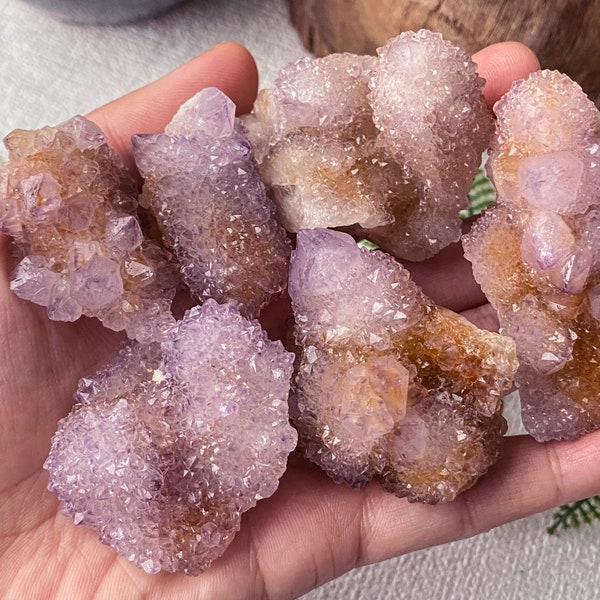 Lavender Spirit Quartz Cluster from South Africa - Cactus Quartz Point, Soft Toned, Untreated, Perfect for Gifting & Housewarming