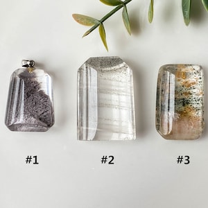 Natural Garden Quartz Freeform Pendant , Polished Natural Quartz Jewelry , Crystal Pendant , Birthday Gift , Energy Pendant , Unique Gifts