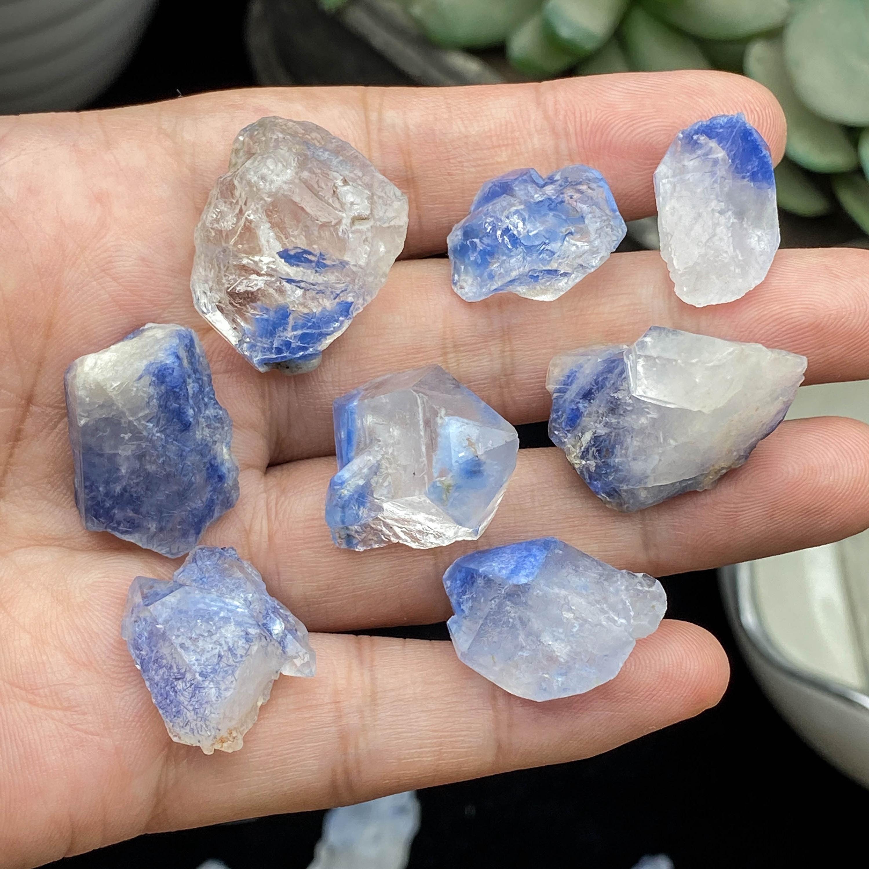 Dumortierite Cluster Crystal, Natural Dumortierite Blue Rutile Gemstone, Rare Healing Stone, Unique Mineral Specimen, Rutile Inclusions