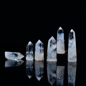 Natural Mini Crystal Blue Needle Tower , Invisible Wings , Crystal Blue Needle , Blue Angel Feather Quartz , Crystal Double Terminated